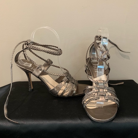 Dior Strappy Bronze Sandals - Picture 2 of 6